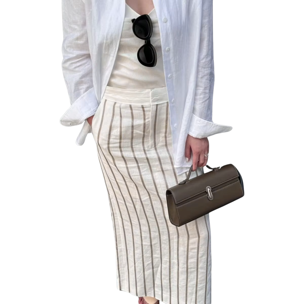 Bolsa Feminina de Couro Baguete