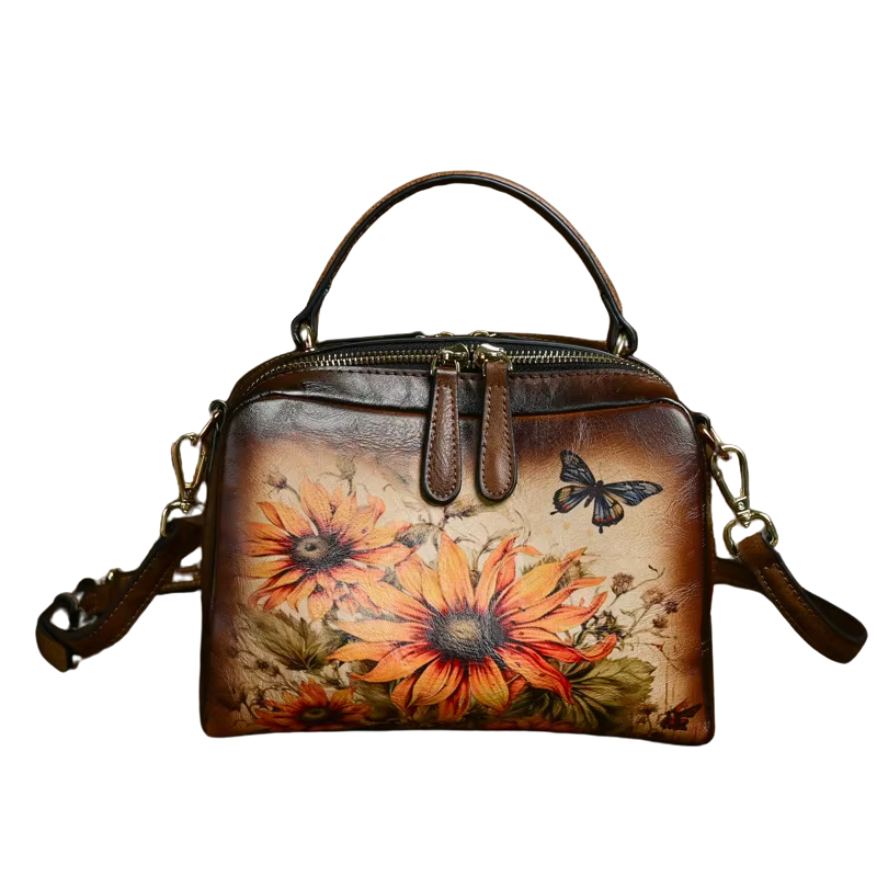 Bolsa de Couro Colorida Pequena