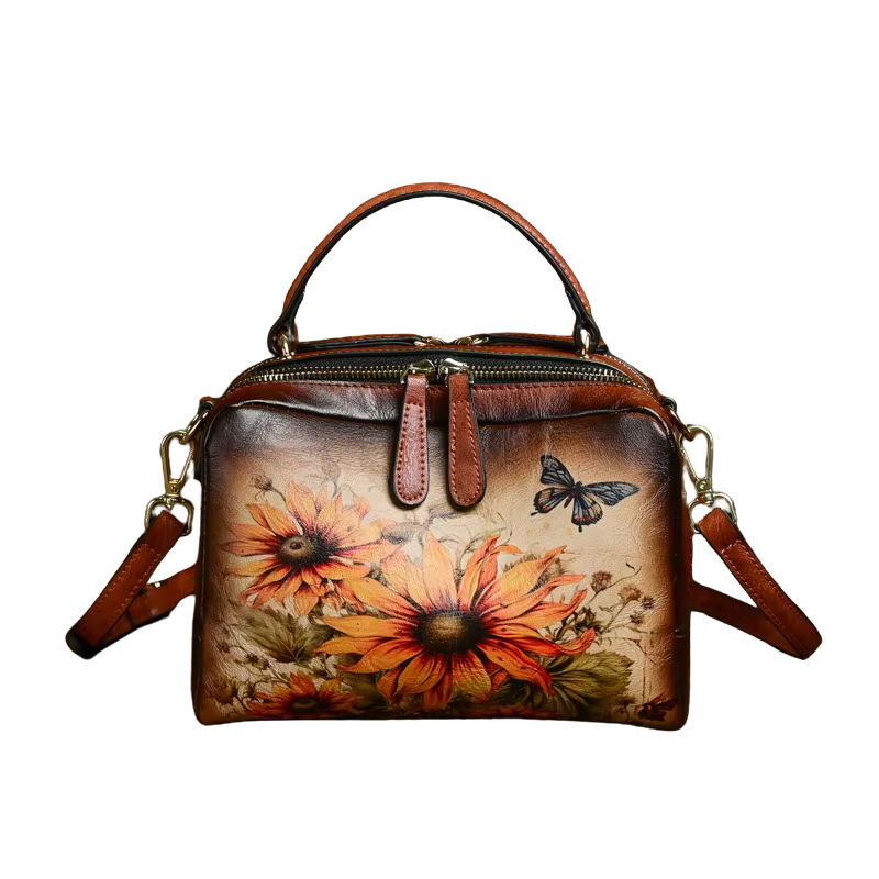 Bolsa de Couro Colorida Pequena