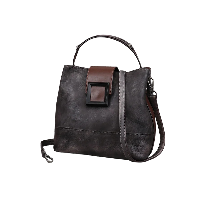 Bolsa Ponteio de Couro Legítimo