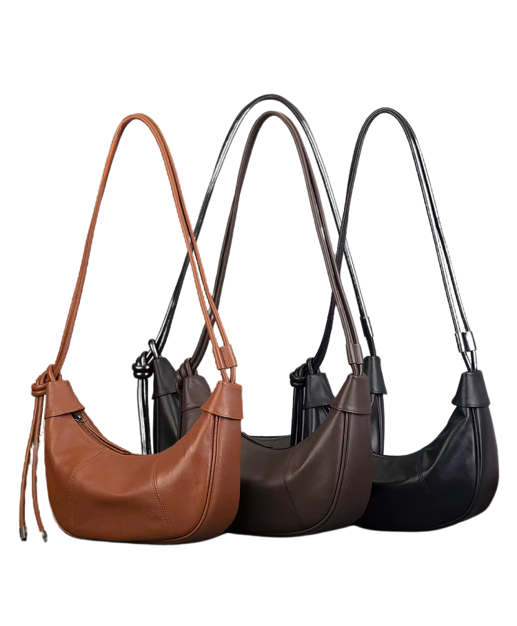 Bolsa Feminina de Couro Meia Lua