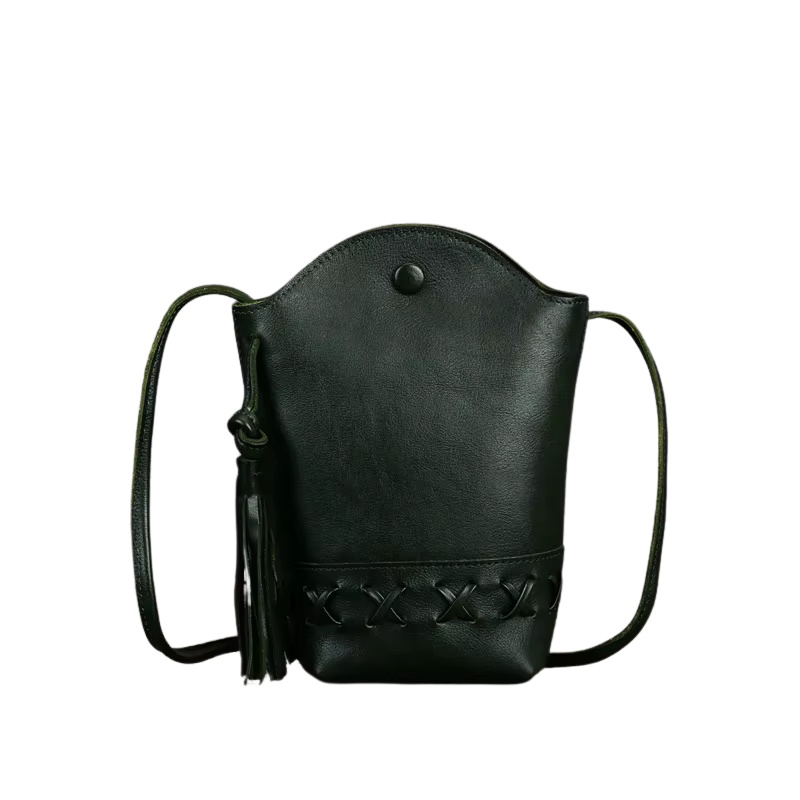 Bolsa de Couro Transversal-Verde