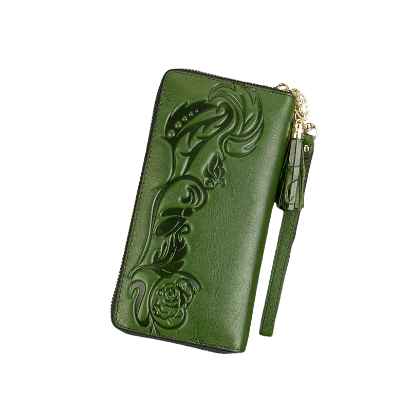 Carteira Clutch de Couro 3D