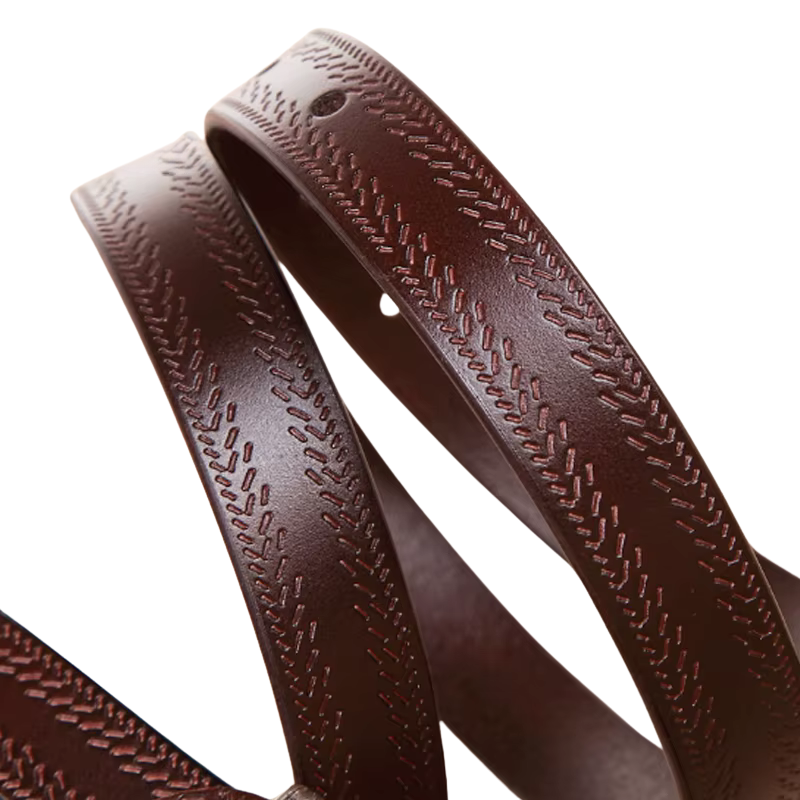 Cinto Feminino de Couro Vintage-Marrom