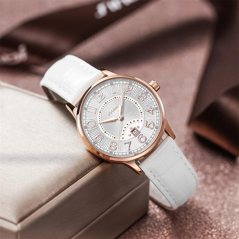 Relógio de Couro Branco