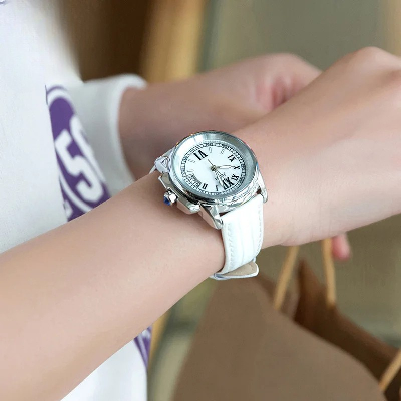 Relógio Feminino de Couro Genuíno