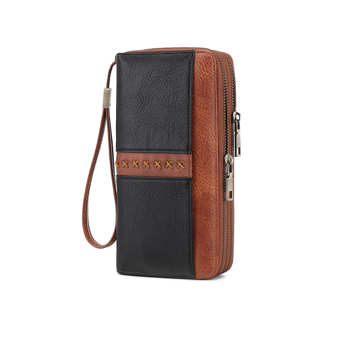 Carteira de Couro Longa Artesanal Com Alça de Punho