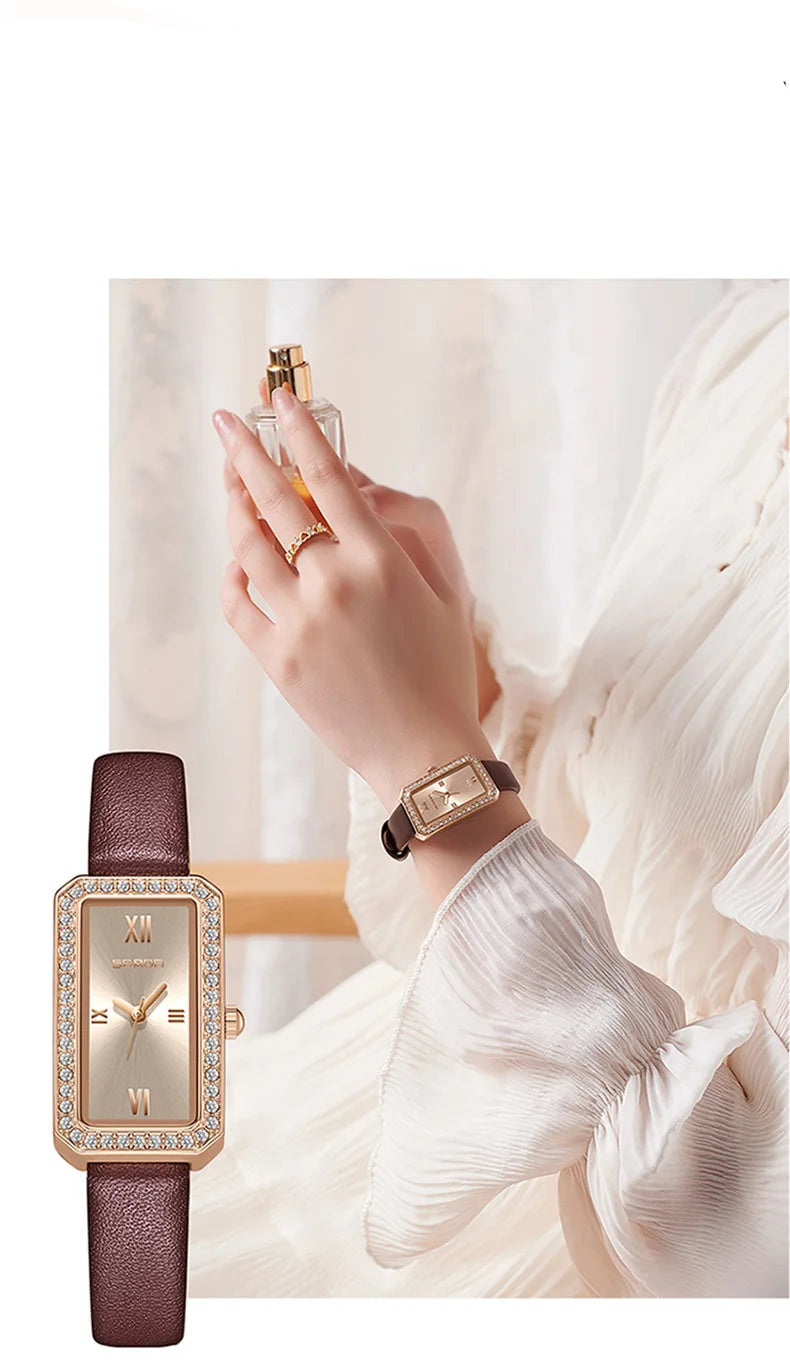 Relógio Feminino Com Pedras Brilhantes