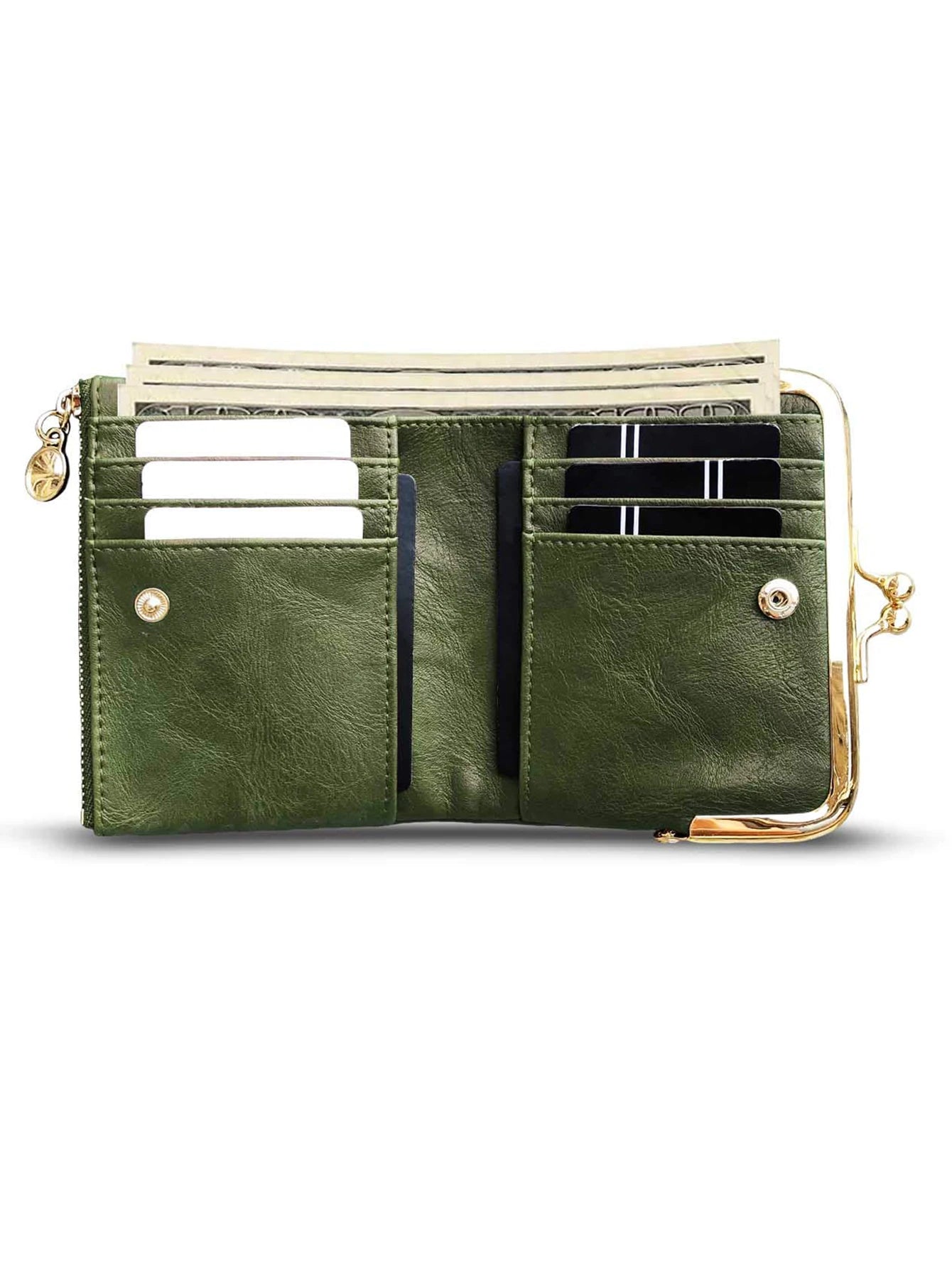 Carteira de Couro Com Trava Kiss