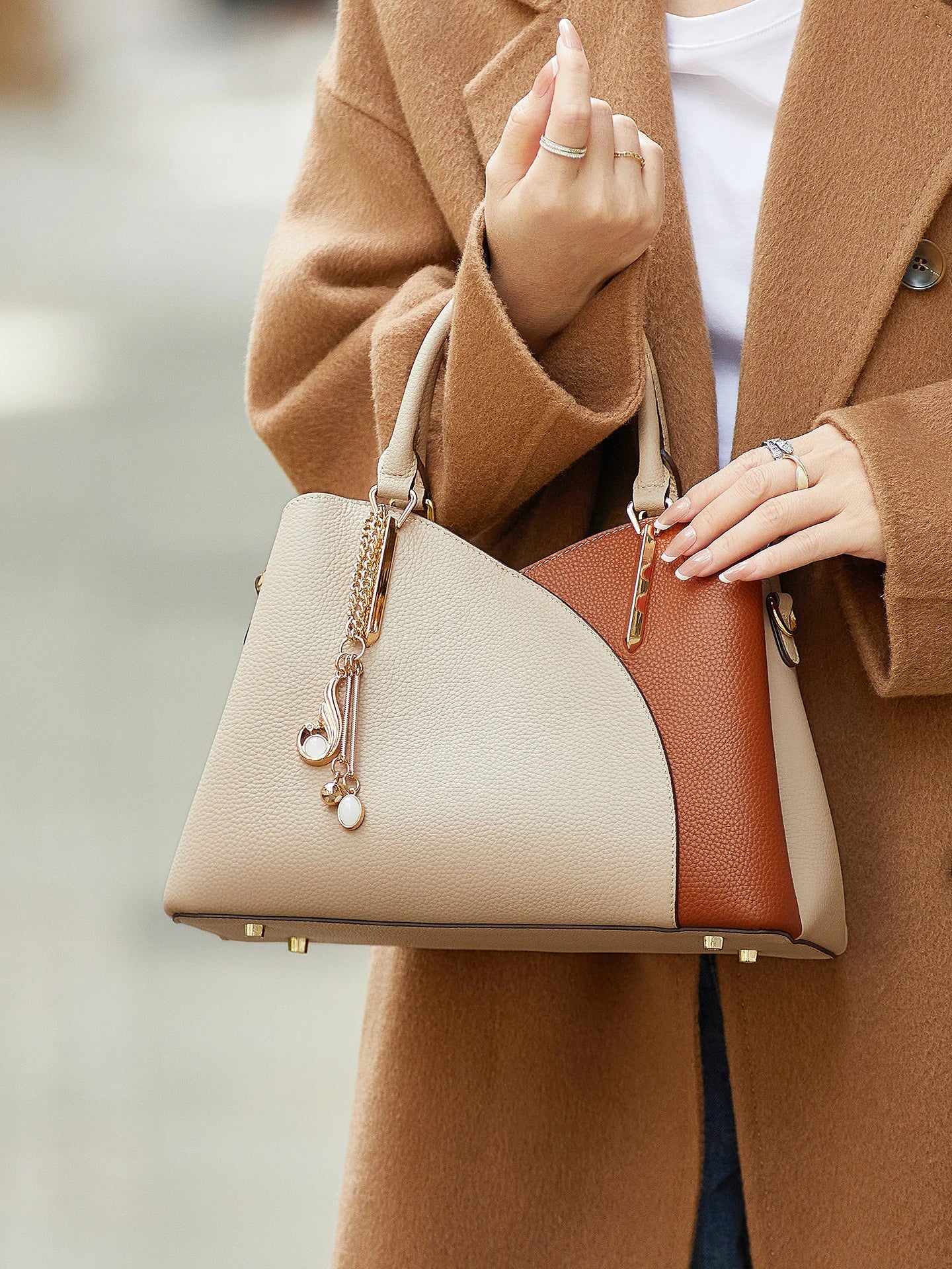 Bolsa Satchel Bicolor Verona