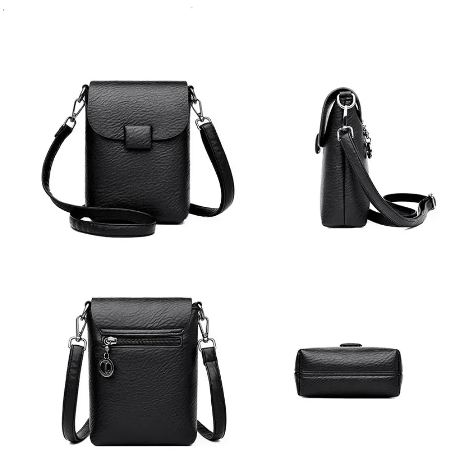 Bolsa Pequena de Couro Genuíno