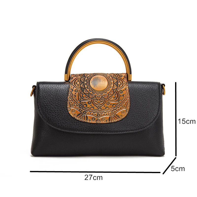 Bolsa de Couro Clutch Com Alça