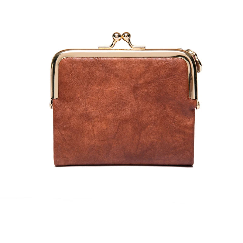 Carteira de Couro Com Trava Kiss