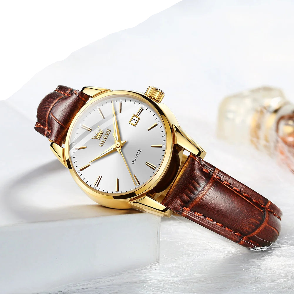 Relógio de Couro Luxo