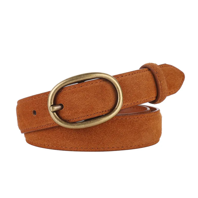 Cinto de Couro Camurça Vintage