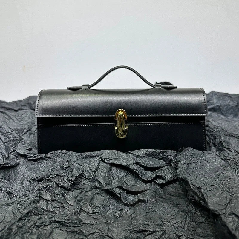 Bolsa Feminina de Couro Baguete