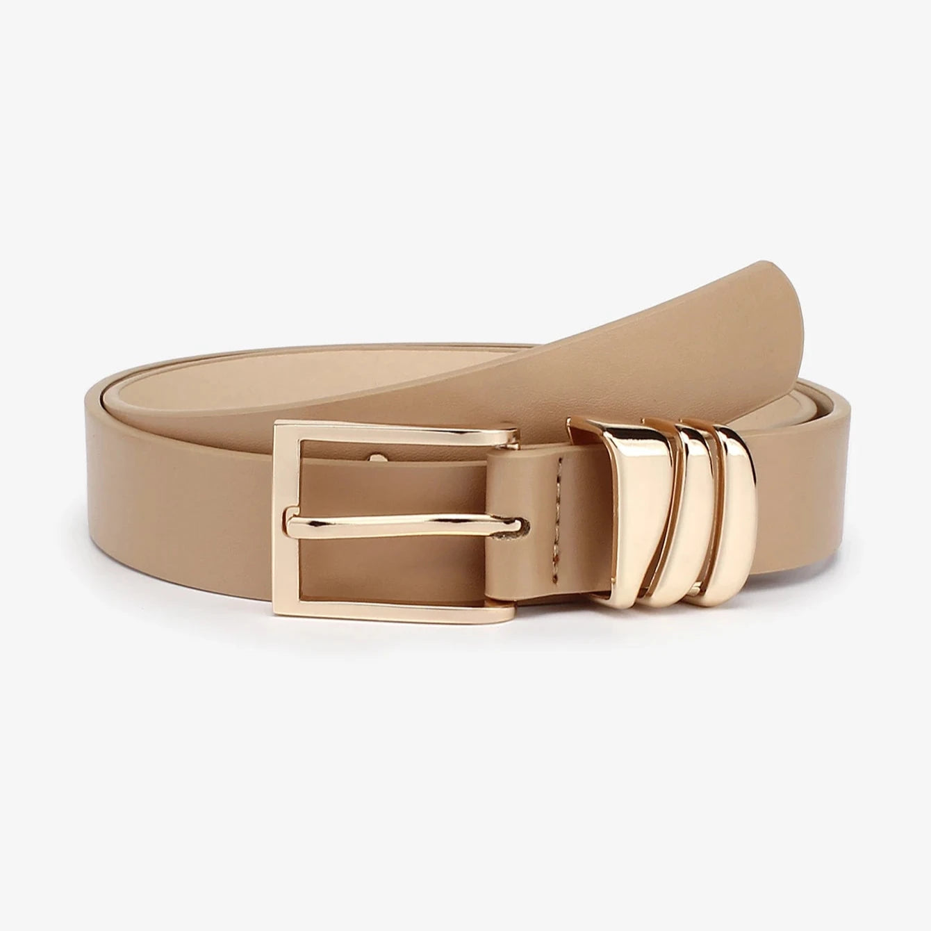 Cinto Feminino de Couro-Caramelo