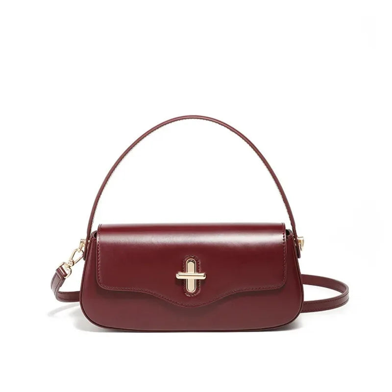 Bolsa de Couro Com Alça Dupla