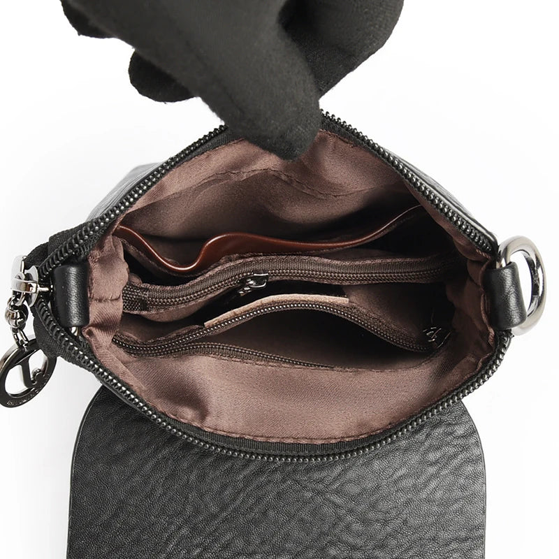 Bolsa Pequena de Couro Genuíno