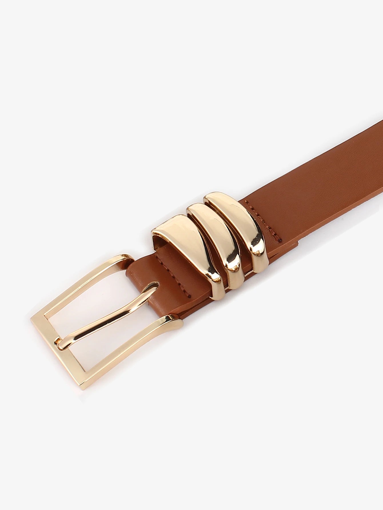 Cinto Feminino de Couro-Marrom