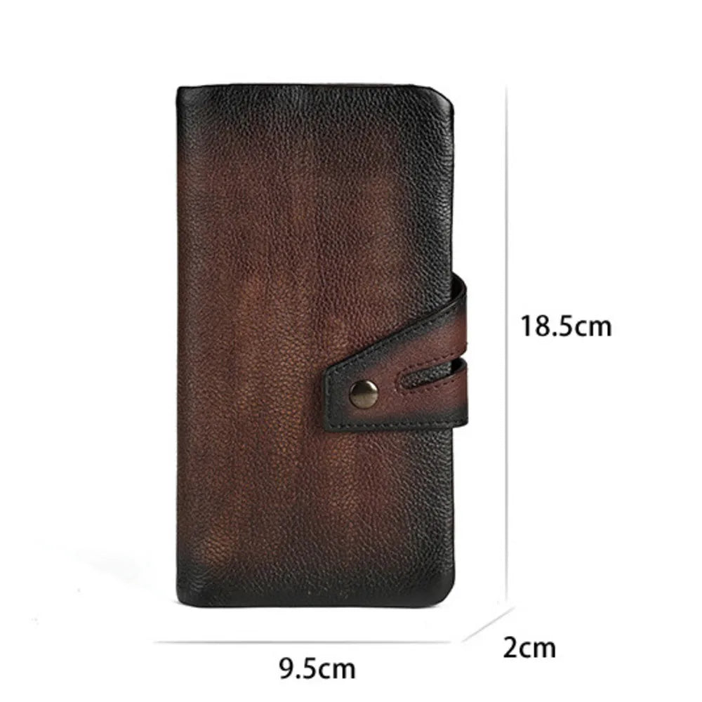 Carteira de Couro Longa Vintage