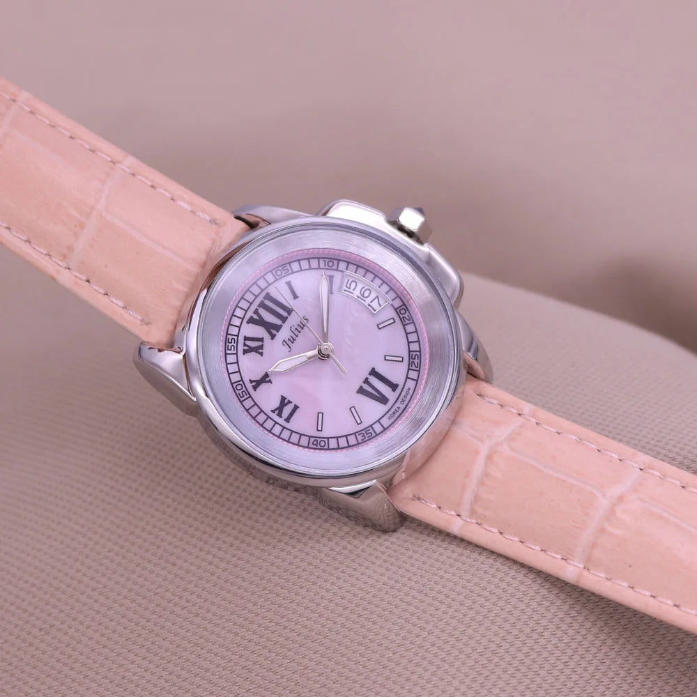 Relógio Feminino de Couro Genuíno
