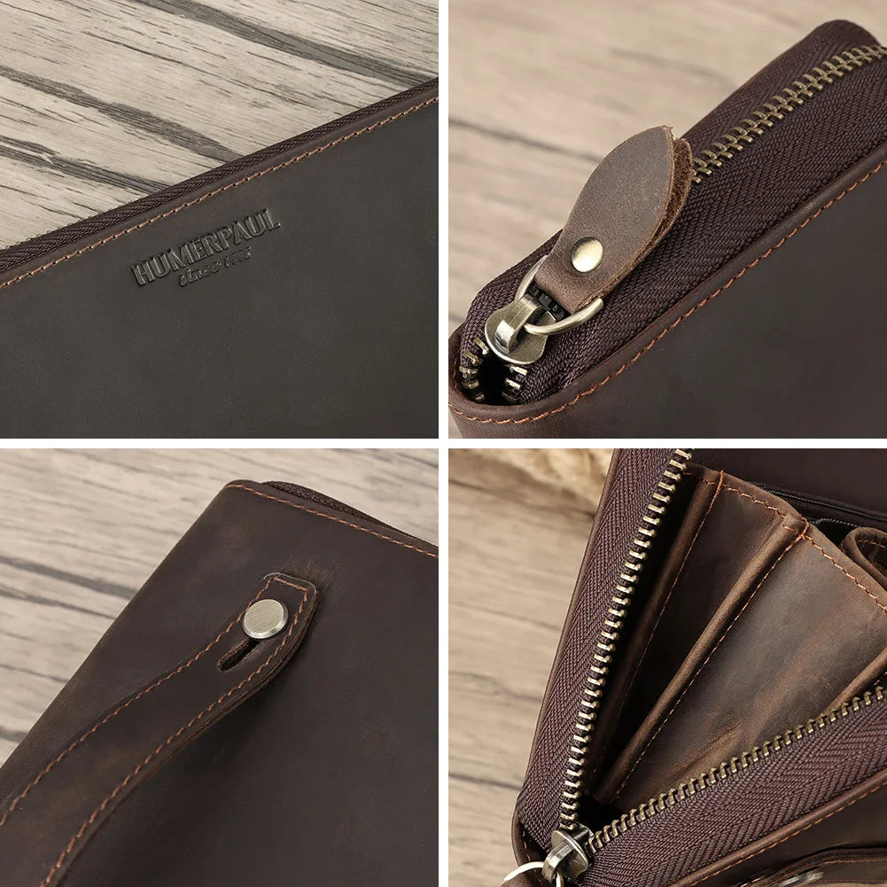 Carteira Feminina de Couro Com Alça