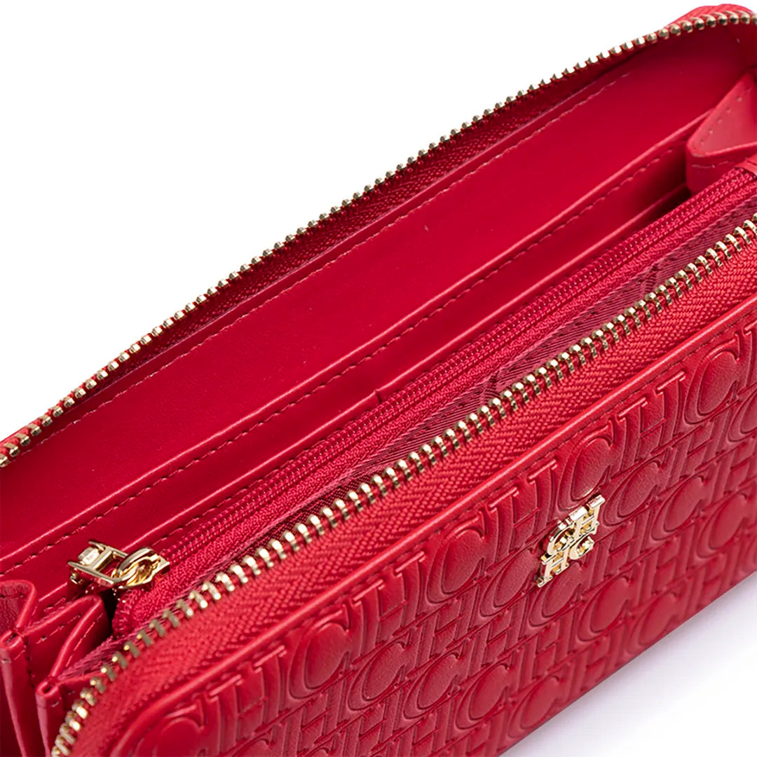 Carteira Feminina Luxuosa com Relevo de Letras