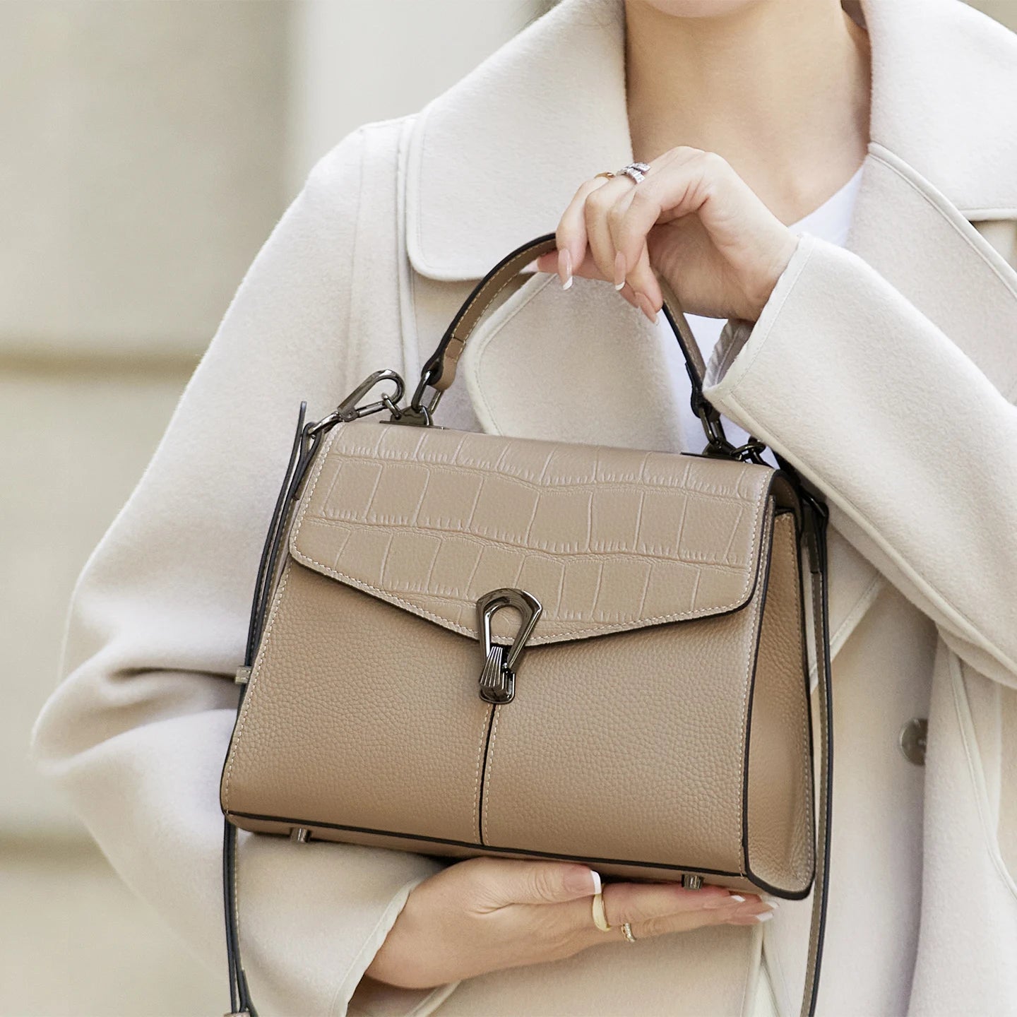 Bolsa Heritage Graphite Croco