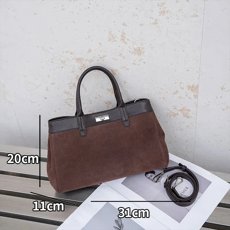 Bolsa Tote de Camurça Clássica