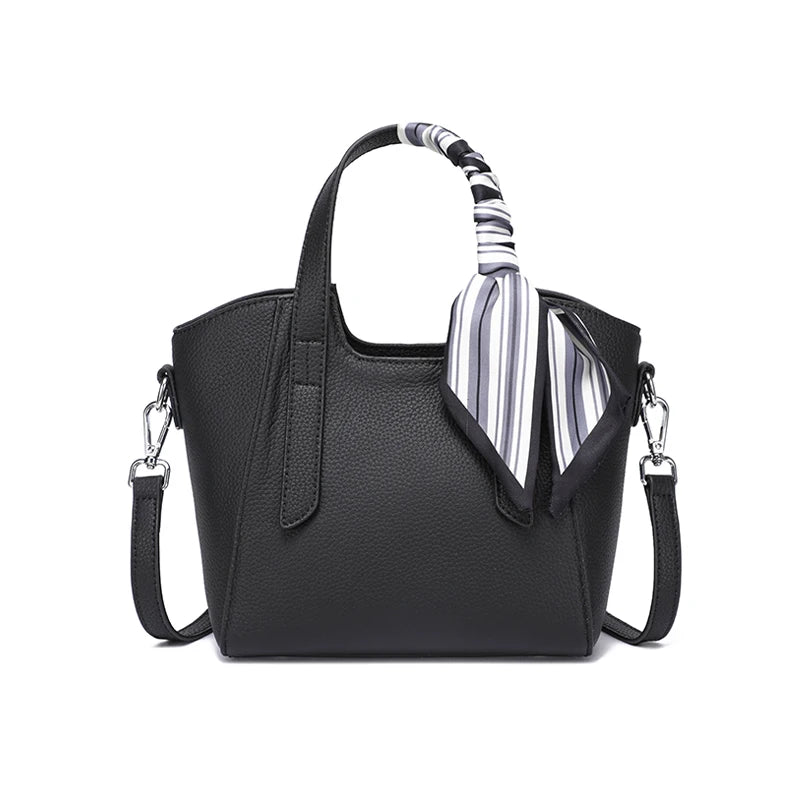 Bolsa de Couro Genuíno-Preta