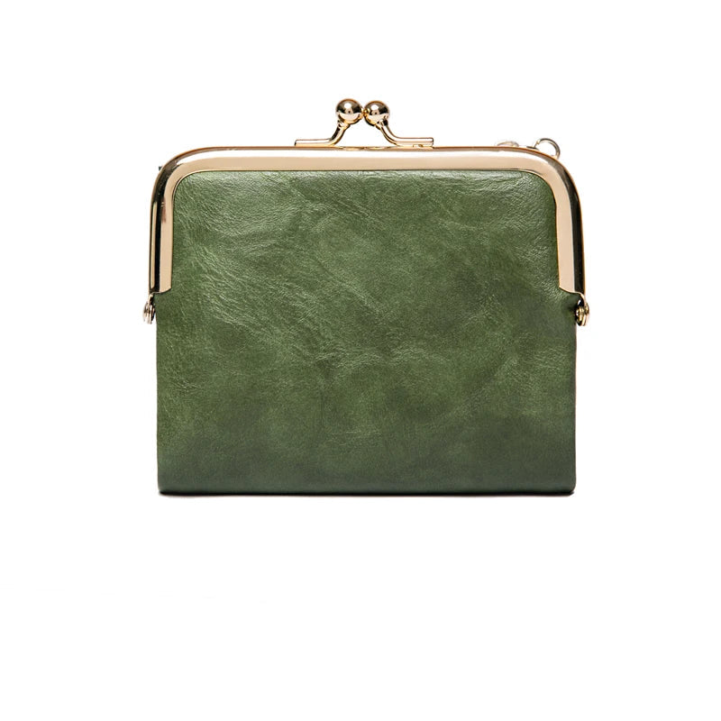 Carteira de Couro Com Trava Kiss