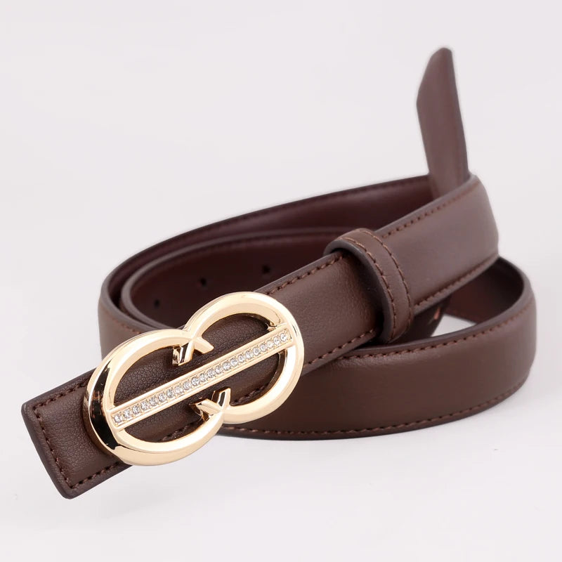 Cinto Feminino de Couro Verona-Café