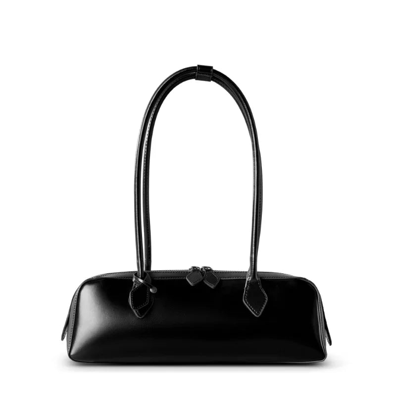 Bolsa de Couro Baguete-Preto