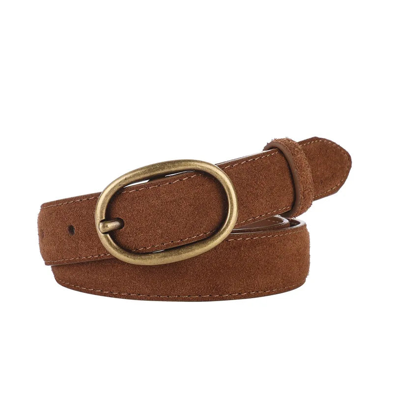 Cinto de Couro Camurça Vintage