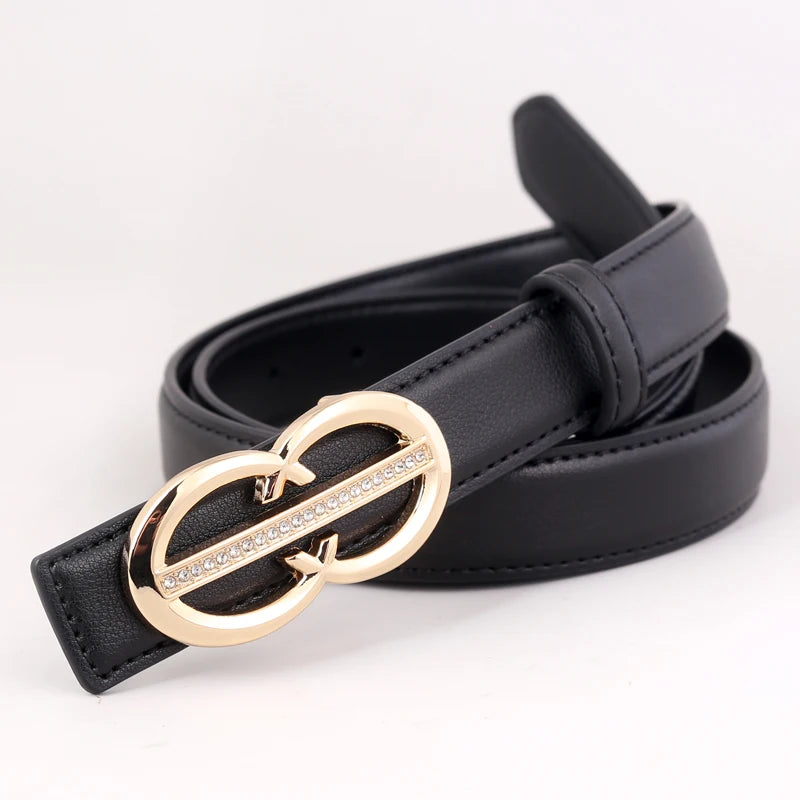 Cinto Feminino de Couro Verona-Preto