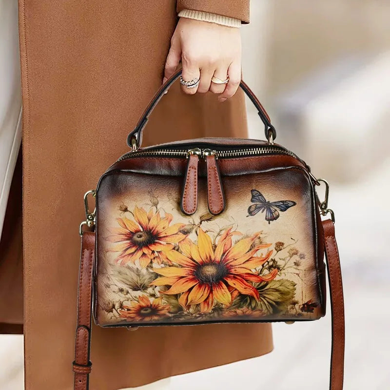 Bolsa de Couro Colorida Pequena