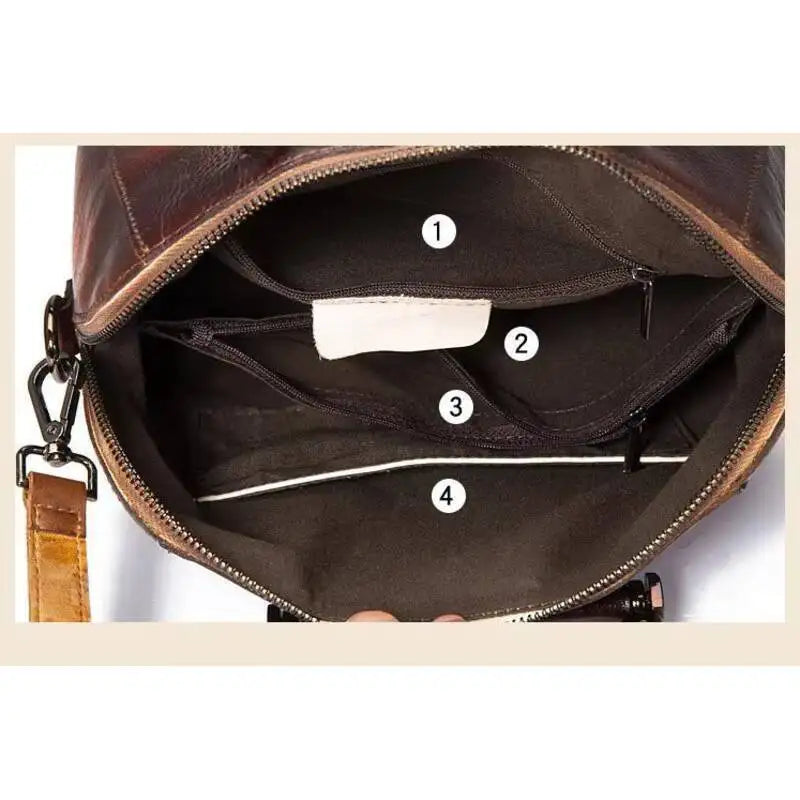 Bolsa de Couro Retrô Artesanal