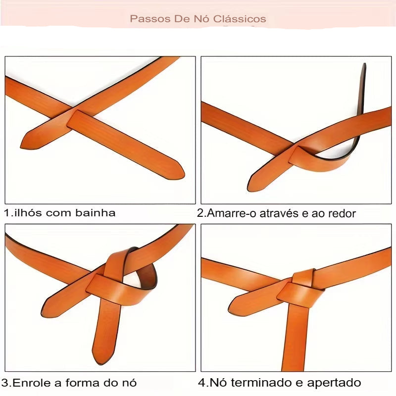 Cinto de Couro Com Nó