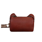 Bolsa de Couro Legítimo de Ombro-Marrom