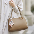 Bolsa de Couro Genuíno Taupe