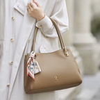 Bolsa de Couro Genuíno Taupe