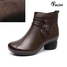 Bota de Couro Chelsea-Marrom