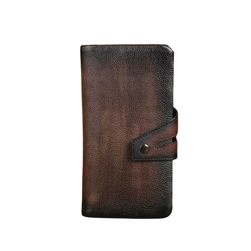 Carteira de Couro Longa Vintage