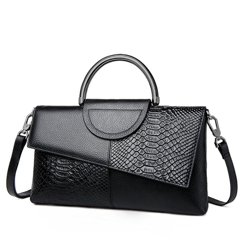Bolsa de Couro Legítimo Eterna-Preto