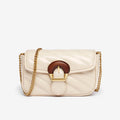 Bolsa de Couro Com Alça de Corrente