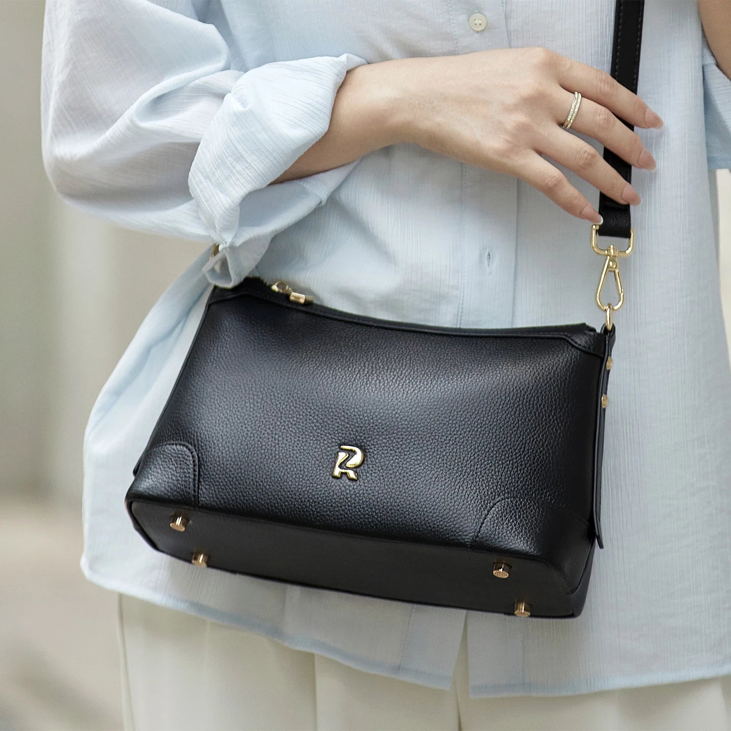 Bolsa Noir Heritage em Couro Legítimo