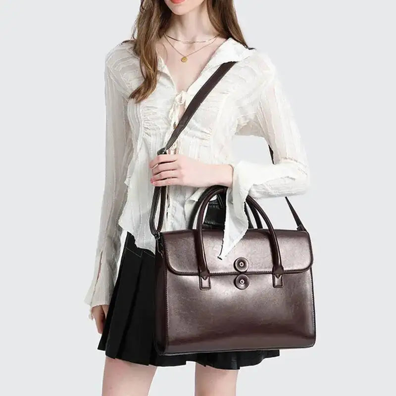 Bolsa de Couro Clássica Executiva