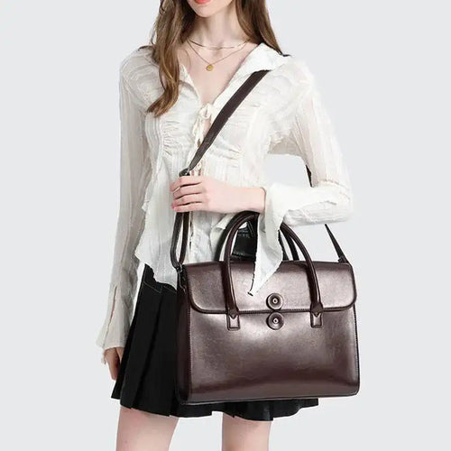 Bolsa de Couro Clássica Executiva