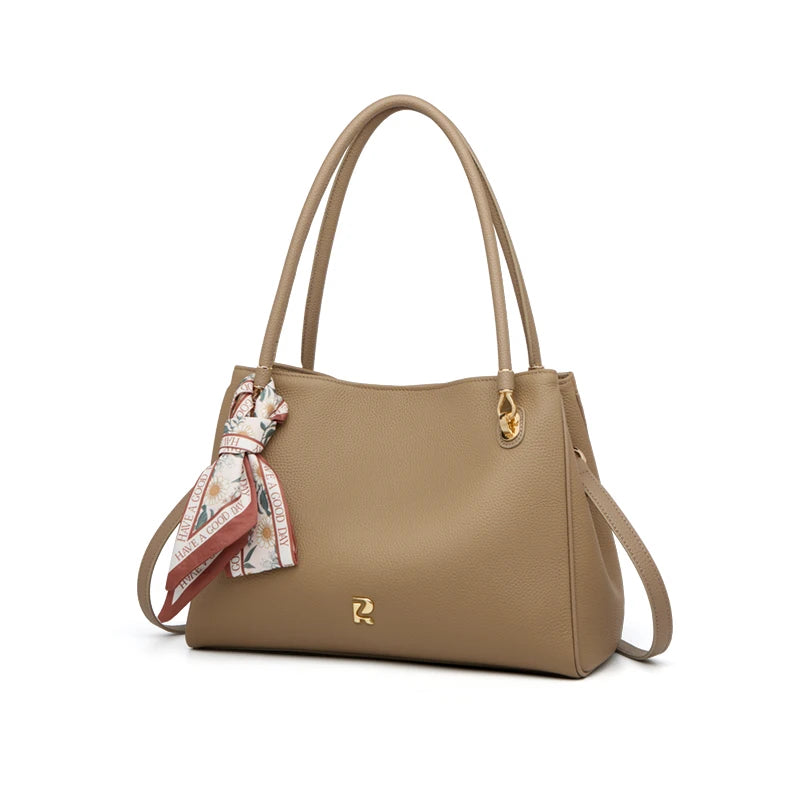 Bolsa de Couro Genuíno Taupe